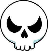 Unique cartoon skull design featuring bold black features vector