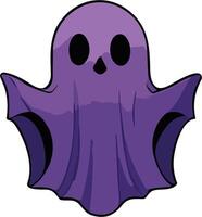 Cute cartoon ghost with big eyes and a friendly expression vector