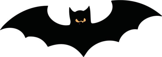 Iconic bat silhouette design with distinctive features and character vector