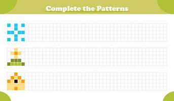 Copy the picture activity game for kids featuring ornaments vector