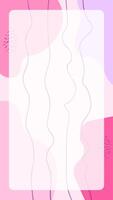 Abstract pink and purple background with wavy lines and shapes. Template design with copy space for social media stories, banner, poster, or invitation. vector