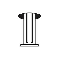 Illustration surreal pillar aesthetic design with blank background vector