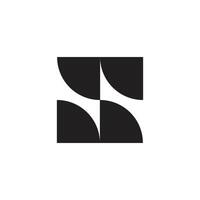 Logo letter S geometric unique design abstract with blank background vector