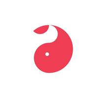 Logo fish red japan unique design with blank background vector