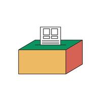 Illustration survey box unique design retro with blank background vector