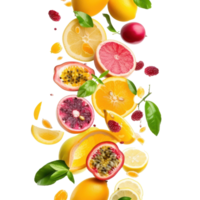 fresh fruit and vegetables in a vertical line png