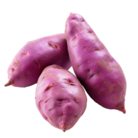 three sweet potatoes on a transparent background png