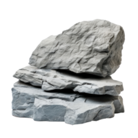 grey rock platform on white studio background png