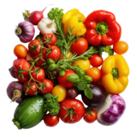 Veggie Filled with various vegetables. food plating by Ferrin Adria5 aspect ratio and rendered high resolution texture ray tracing isolated transparent background png
