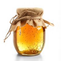 honey jar with a lid on a transparent background png