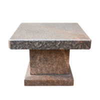 Empty top of granite stone table isolated on transparent background png