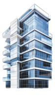 modern building isolate transparent background png