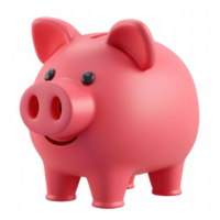 3d piggy bank isolate transparent background png