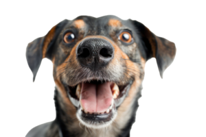 Pet's funny expression front view, HD camera. isolate on transparent background png