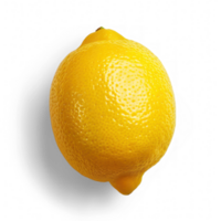 a lemon top view , isolated on clear only transparent background png