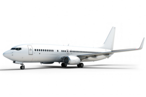 A commercial airplane on transparent background png