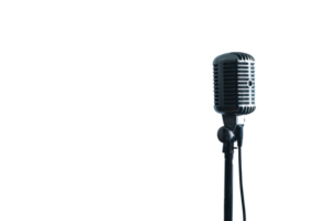 retro microphone isolated on transparent background png