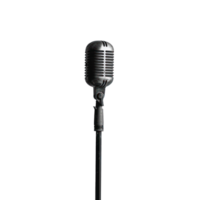 old microphone, simple, clean, transparent background png