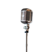 old school microphone on a transparent background png