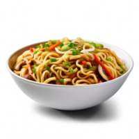 A bowl of noodles isolate on transparent background png