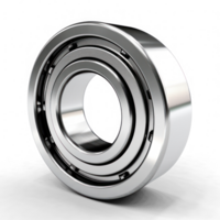 A wiped industrial bearing on a solid transparent background png