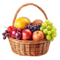 fruit basket isolate on transparent background png