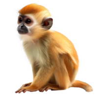 Real image of a beautiful Monkey isolated on transparent or transparent background png