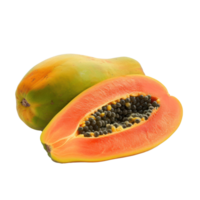full and half Papaya, UHD, 32K, Ultra Detailed, transparent background png