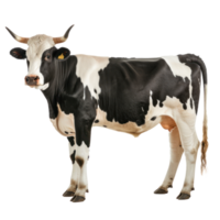 cow with spotted horns, side view, isolated on transparent background png
