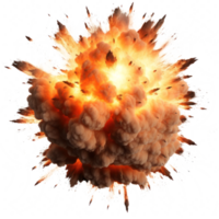 an explosion explosion isolate on transparent background png