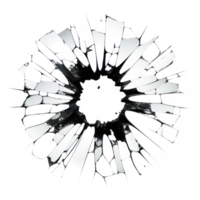 a hole in the glass with a black and white pattern png