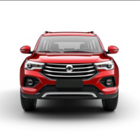 RED SUV car front view no logo brand transparent background png