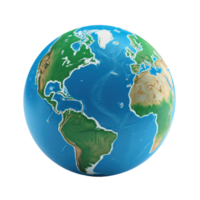 Planet earth displayed on transparent background png