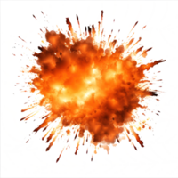 an orange explosion explosion on a white background png