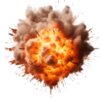 An explosion isolated on transparent background png