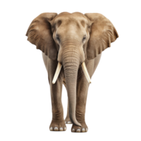 Generate a realistic image of a single Asian elephant isolated on a transparent background png