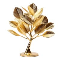 gold leaf tree isolated on transparent background png