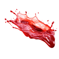 Ketchup splash on transparent background png