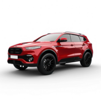 presentation of a red SUV type car, transparent background png