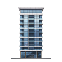 Tall office building realistic image on a transparent background png