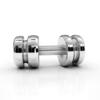 3d shiny dumbbells with noise texture on transparent background png