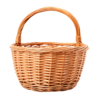Wicker basket isolated on transparent background png