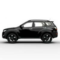 presentation of a black SUV type car, transparent background png