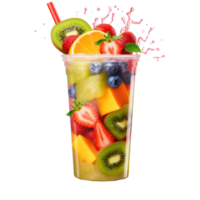 fresh fruit juice with splash and splash on transparent background png