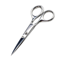 simple chrome scissors on a plain transparent background png