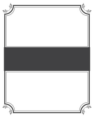 Funeral card. Empty card for funeral with black frame