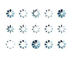 Collection Loading bar status icon. illustration. Set of loaded icons. Download progress. Donload or Upload. vector