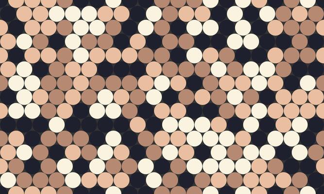 Geometric polka dot pattern with colorful spots, perfect for seamless wallpaper, textile prints, and modern poster backgrounds with an abstract touch.