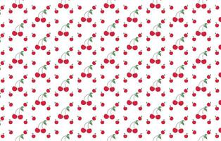 cherry seamless pattern fruit background design template vector