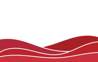 red wave abstract background design template vector